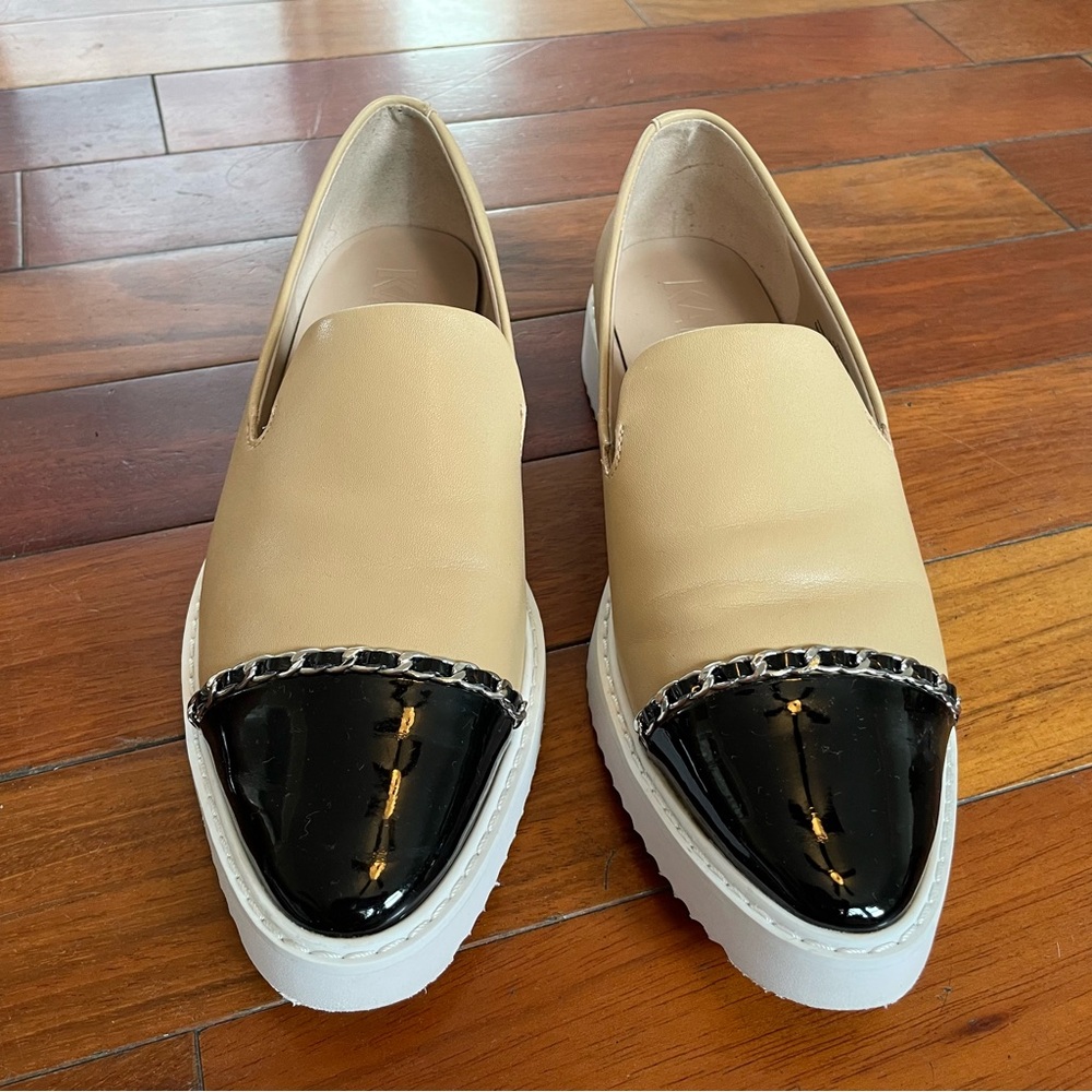 Karl Lagerfeld Paris Beige Caralee Embellished Flats 7 M